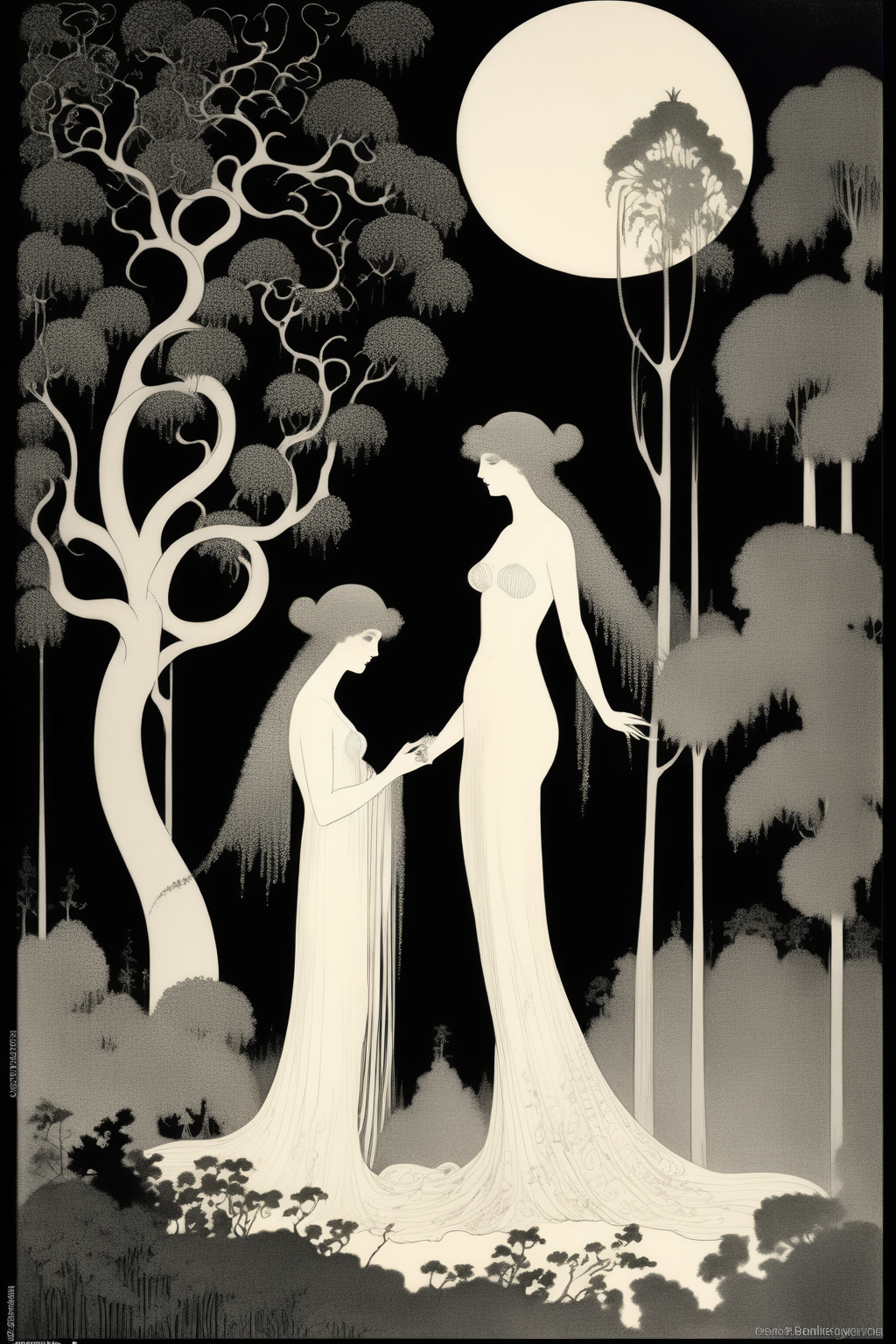 00397-764059056-_lora_Lotte Reinige Style_1_Lotte Reinige Style - Aubrey Beardsley's illustration depicting a young and beautiful goddess Venus.png